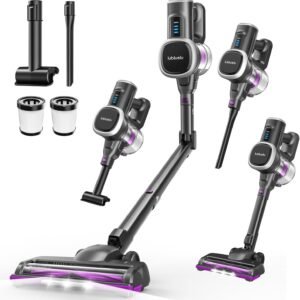 Lubluelu Akkusauger 45.000 Pa, klappbares, r??ckenschonendes Design (kein B??cken), 50-min??tige Laufzeit, Anti-Verwirrungs-B??rste, 6-stufige Filtration & gro?er Staubbeh?lter ?C perfekt f??r Tierhaare